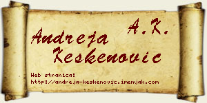 Andreja Keskenović vizit kartica